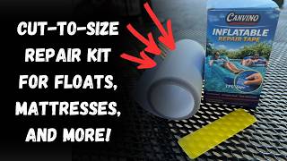 Cut to size, clear repair kit for air mattresses and floats