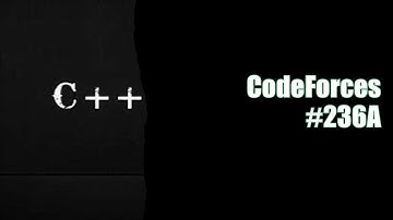 CodeForces # 236A - C++