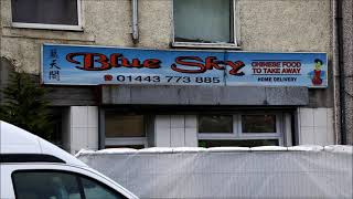 Police investigate killing at Blue Sky Chinese take-away, Treorchy, Wales, UK