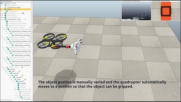 Armed Quadcopter - V-REP Simulation - Inverse kinematics