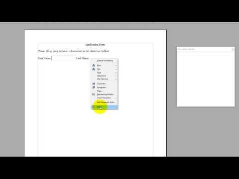 fillable form in OpenOffice
