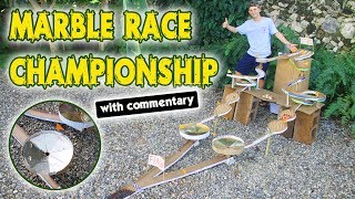 Cardboard Marble Race Track | Marble Run Tournament with Commentary - DIY Marble Track