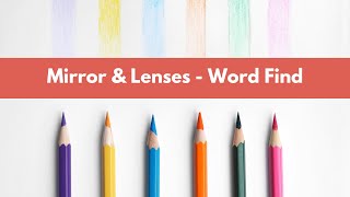 MIRROR AND LENSES SCIENCE ACTIVITY WORD FIND SEARCH FINDER GAME VOCABULARY WORDS screenshot 4