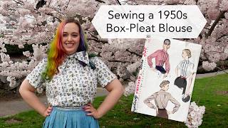 Sewing a 1950s box pleat blouse  | Vintage sewing project