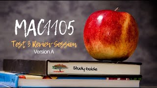 MAC1105 Test 3 Review