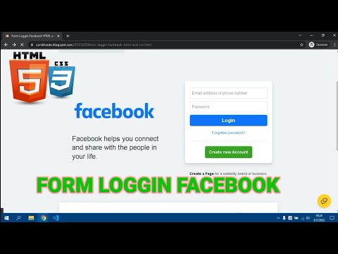 Web Design Form Login Facebook With HTML & CSS