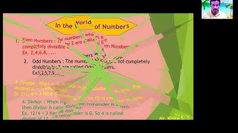 Std. 9th Sub. Maths-I/II Bridge Course Day 1 In the World of Numbers by Mr. Khire Sandeep : SB Jalna