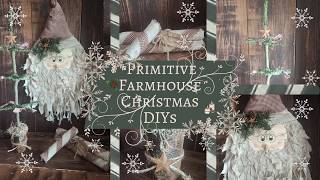 Vintage Farmhouse Christmas in July Crafts | Rustic Christmas Home Decor | Upcycled Easy Holiday DIY
