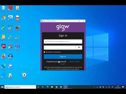 Glow Sign into Microsoft Teams Desktop app on PC