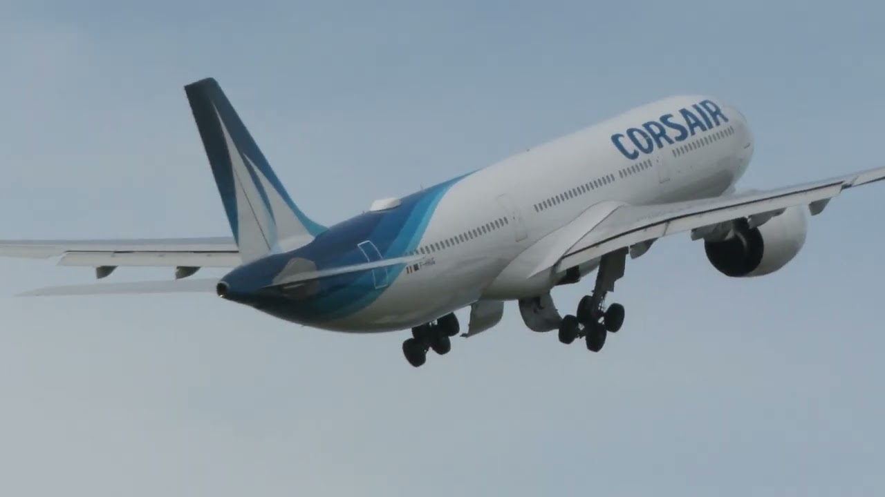 F-HHUG, Airbus A330-900 ,Corsair ,départ pour Mayotte - YouTube