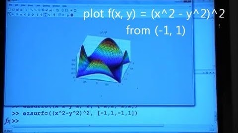 Graphing and Recognizing Surface Plots on Matlab and Wolfram Alpha Calc 3