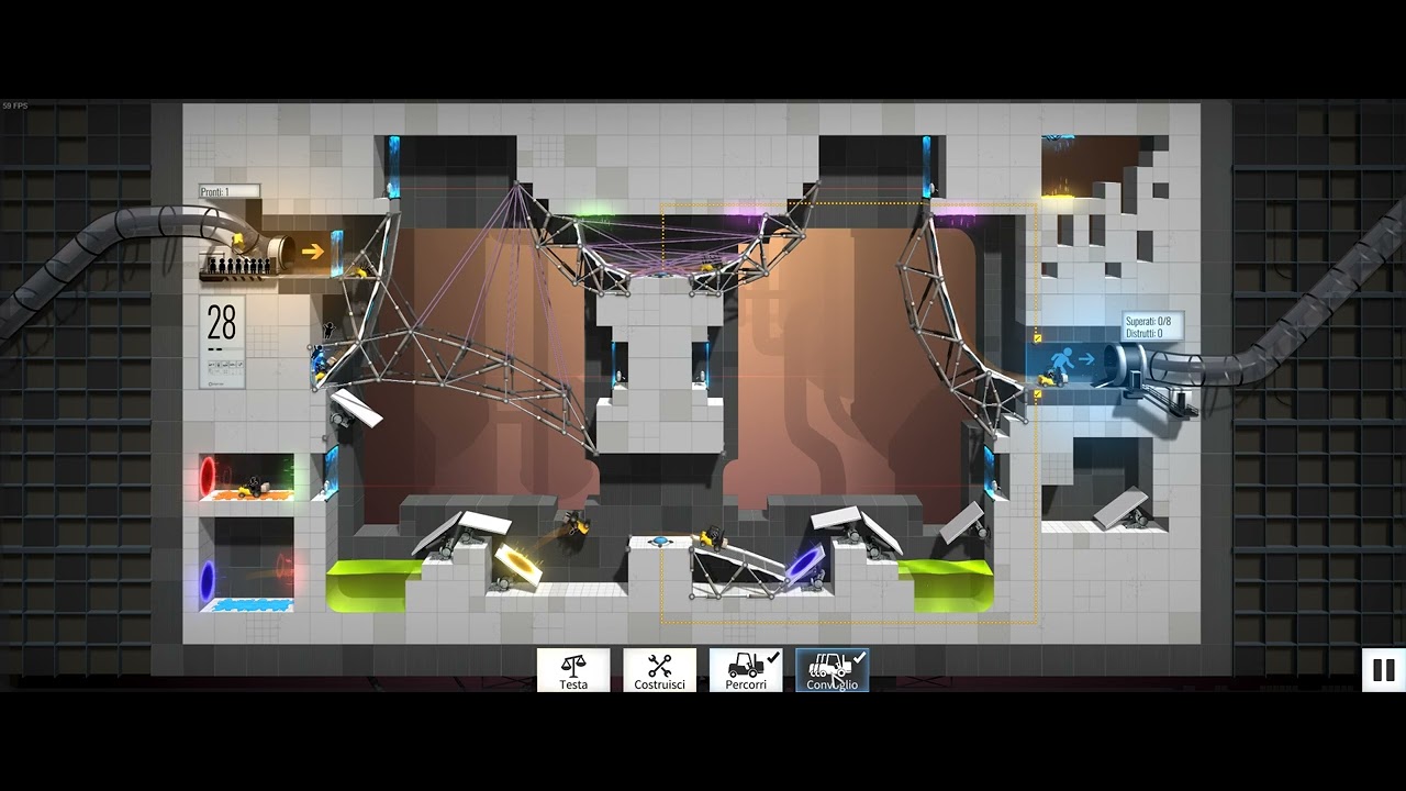 Bridge Constructor Portal - Portal Proficiency - Level 28 - YouTube