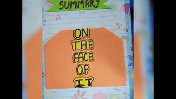 English Project Class 12 "ON THE FACE OF IT"🎨🌈🖍️ #englishproject #cbse #creativity #diycrafts #color