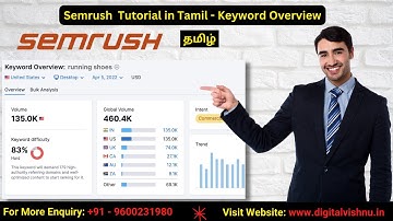 Semrush Tutorial Tamil - How To Find Low Competition Keywords With Semrush Keyword Research Overview