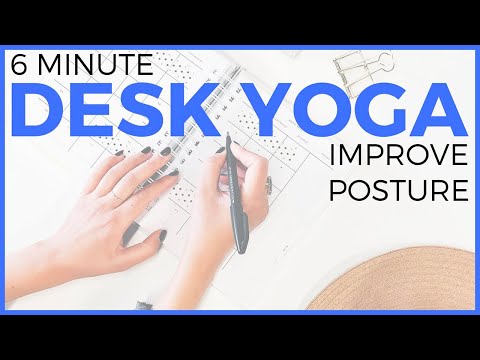 5 Minute Desk Yoga For Better Posture Sarah Beth Yoga Youtube