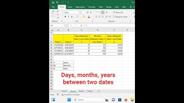 Find Total Days,Months and years between two dates in excel #shorts #excel #datedif