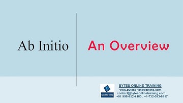 Demo on AB Initio | Introduction to Ab Initio | Bytes Online Training