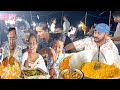 Purir street food khaye dinner korlam  ruti  chili chicken  chicken leg fry   chicken noodles