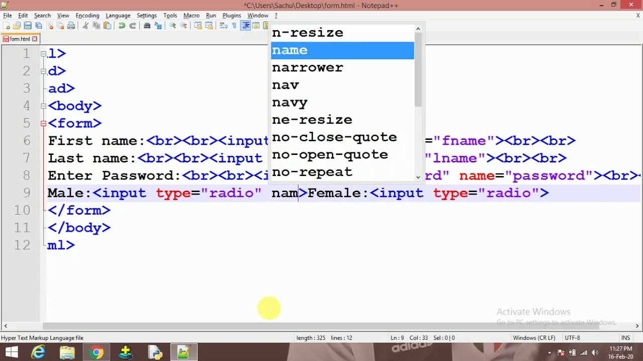 34:-radio buttons in html in hindi - YouTube