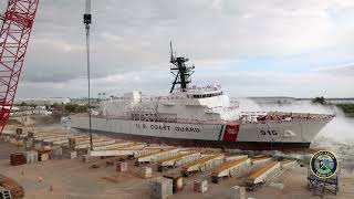 Launch of U.S. Coast Guard Offshore Patrol Cutter ARGUS