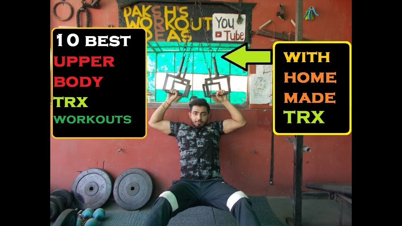 10 Best Upper Body TRX Workouts with Homemade TRX (हिंदी मे ) YouTube