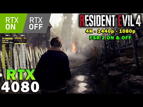 Resident Evil 4 (2023) Ray Tracing ON & OFF | RTX 4080 | R7 5800X3D | 4K 1440p 1080p | Max Settings