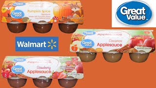 Great Value (Walmart) Applesauce: Pumpkin Spice, Cinnamon & Strawberry Review