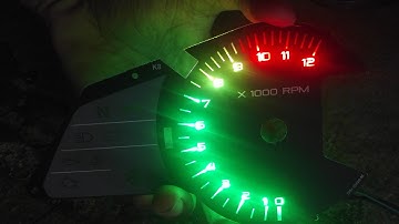 Led tachometer/rpm meter/shift light arduino installed on pulsar RS200 (part 1)
