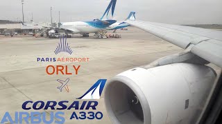 Corsair international A330 4K Take off from Paris to Nantes