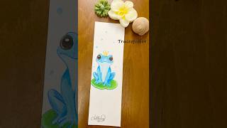 🐸 Look at This Tiny Frog on a Water Lily! | Frog Bookmark, Water Lily Drawing, Colored Pencil Art