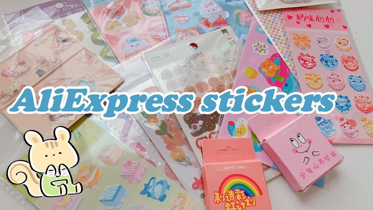 Kawaii Bear and Bunny Deco Stickers, Photo Card Deco Stickers, Toploader  Deco Sticker 