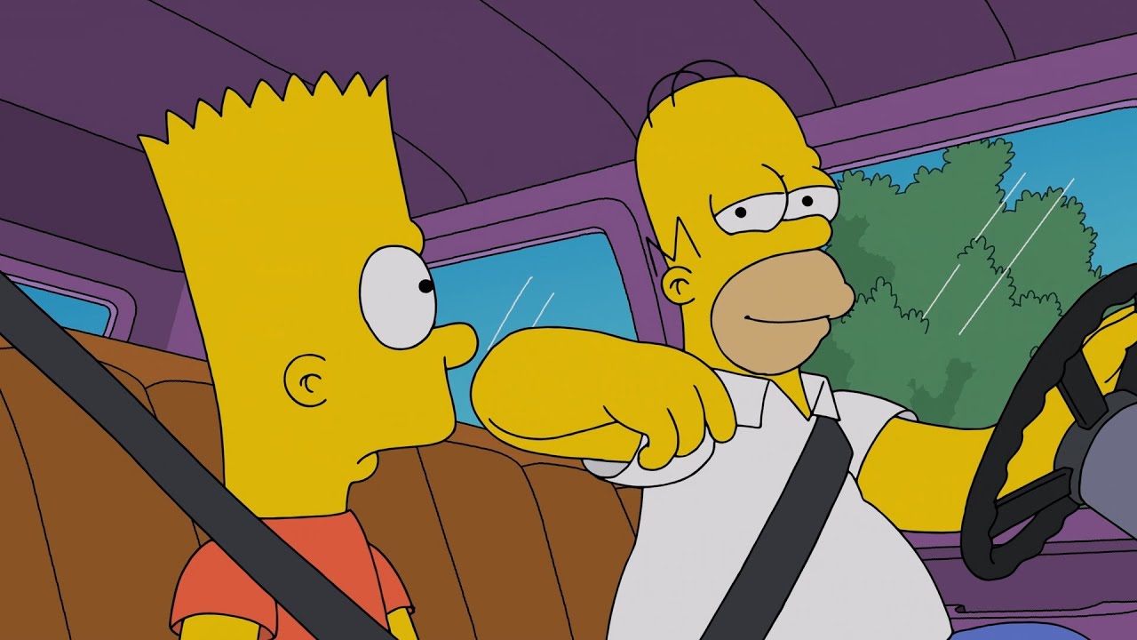 Homer pousse Bart  tricher  Les Simpson Saison 35 Episode 10 VF