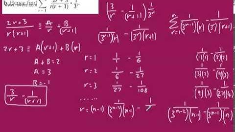 Further Pure 2 FP2 Method of Differences 6   Exam Style Questions