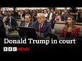 Donald Trump in court for second day of civil fraud trial - BBC News