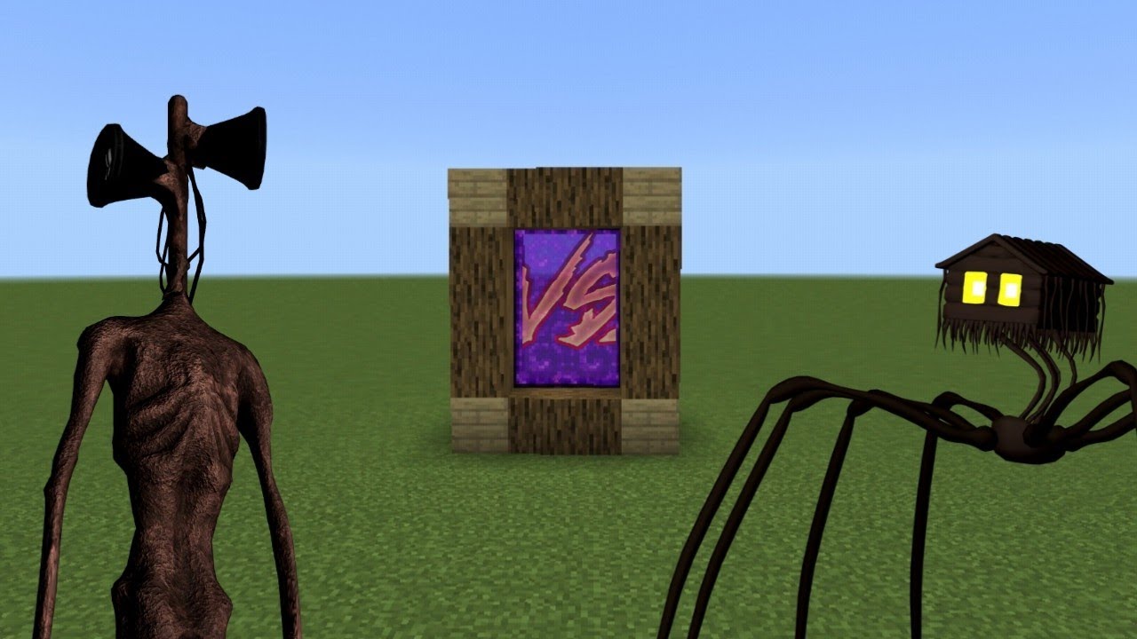CARA MEMBUAT PORTAL SIREN HEAD VS HOUSE HEAD MINECRAFT YouTube