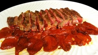 Chuleton Con Pimientos T-Bone Steak With Pimiento