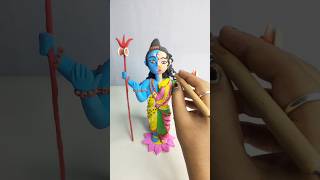 DIY clay Shiv Parvati Ardhnarishwar Idol #shorts screenshot 1