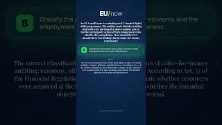 An ECA audit team is evaluating an EU-funded digital skills programme. The auditors note… #Shorts