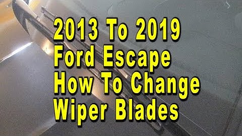 Ford Escape How To Change Windshield Wiper Blades 2013 To 2019 With Sizes & Part Numbers