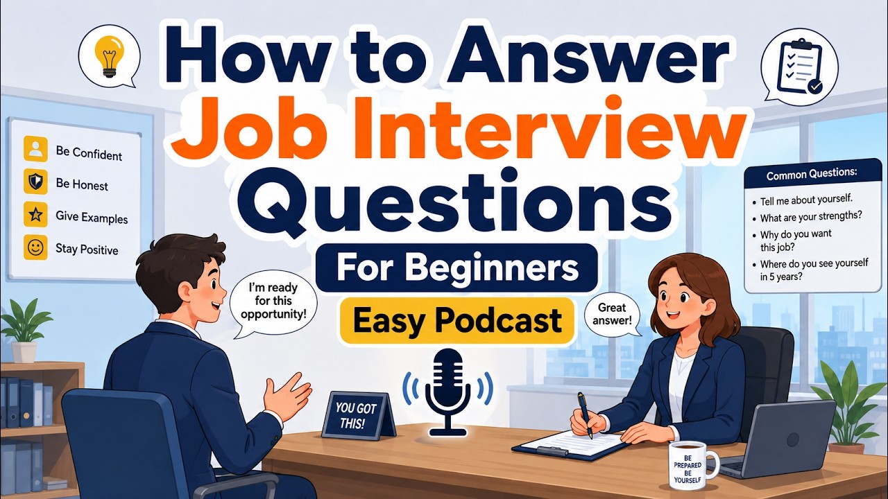 How to Answer Job Interview Question in English | Begin… — Transcript