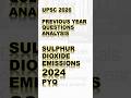 UPSC Prelims 2025 Analysis | Largest Source of Sulphur Dioxide Emissions |  UPSC Prelims 2026