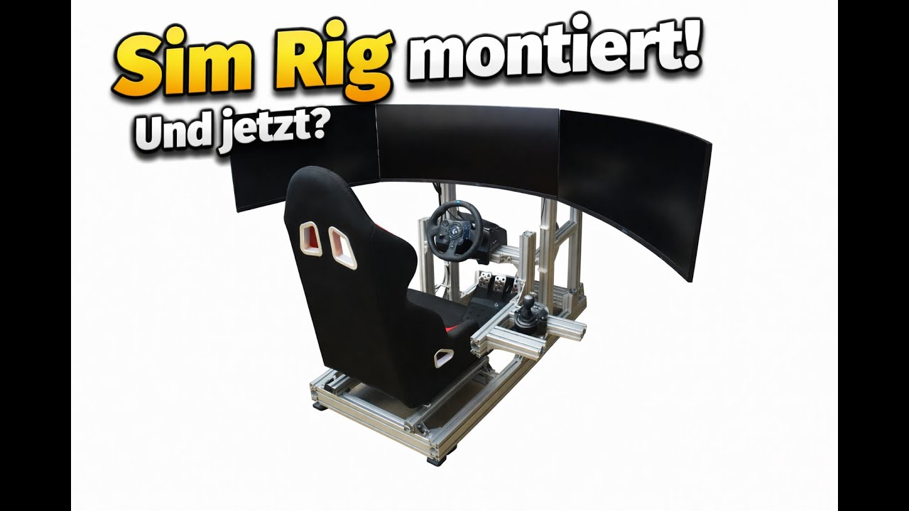 Simrig Screen Sim Racing Sim Rig Triple Screen Monitor Aufbau der Komponenten - YouTube