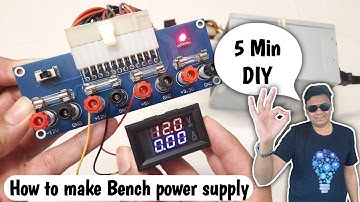 [Eng] How to Make Bench Power supply Easy DIY With PC SMPS, ATX breakout board, Volt & Amp meter