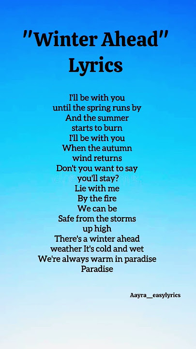 'Winter Ahead' ~ V (with Park Hyo Shin) Lyrics #taehyung #bts #kimtaeho #v