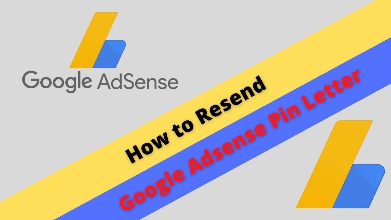 How to resend google adsense pin letter youtube