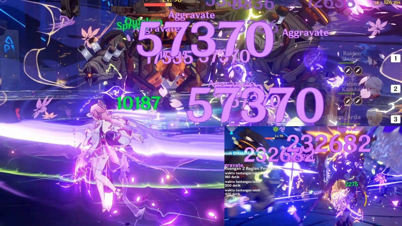 When someone asked me about how good Raiden-Yae Aggravate... | + bonus perfect rotation for you ~
