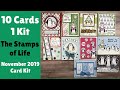 The Stamps of Life | November 2019 Card Kit | 10 Cards 1 Kit