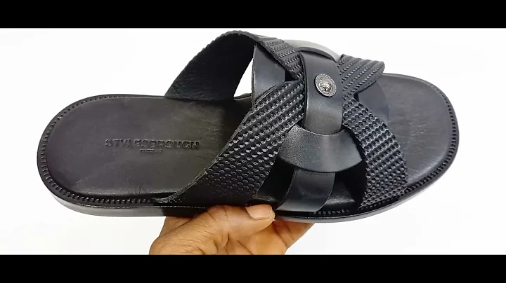 Black Andres Italian Leather Slippers