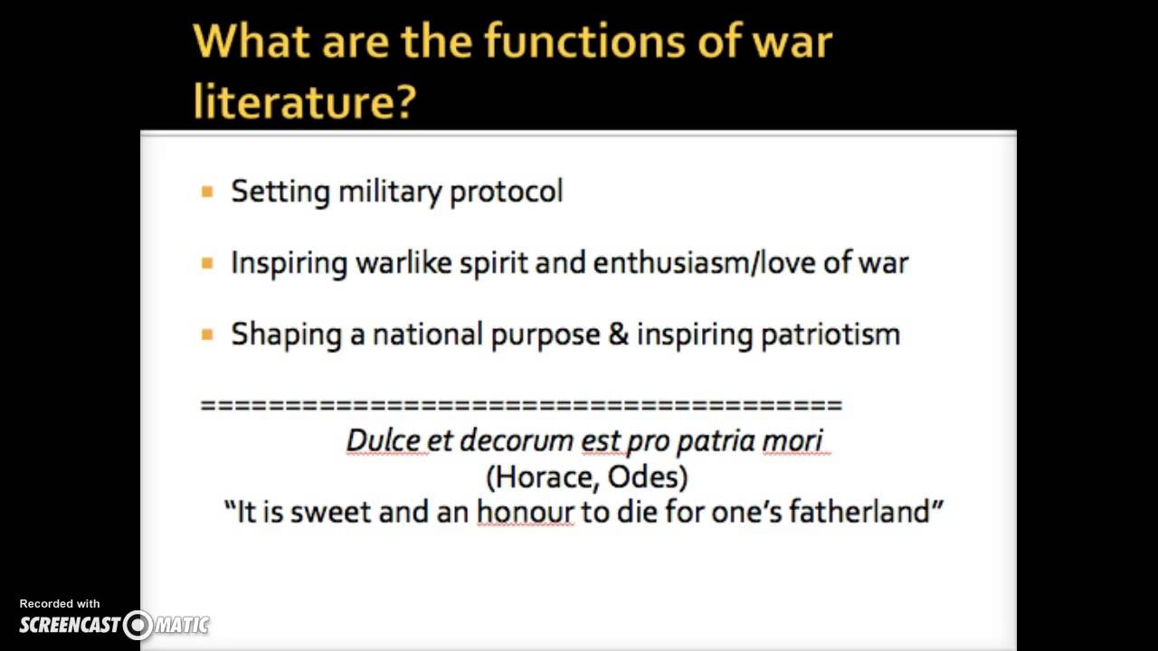 research on war literature