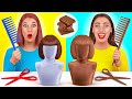チョコレートの食べ物 vs 本物の食べ物のチャレンジ とともにWednesday Addams | クレイジーチャレンジ Trend DO Challenge